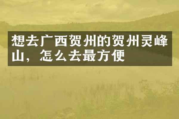 想去广西贺州的贺州灵峰山，怎么去最方便