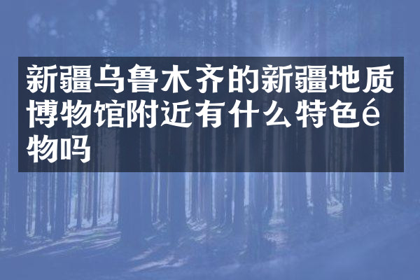 新疆乌鲁木齐的新疆地质博物馆附近有什么特色食物吗