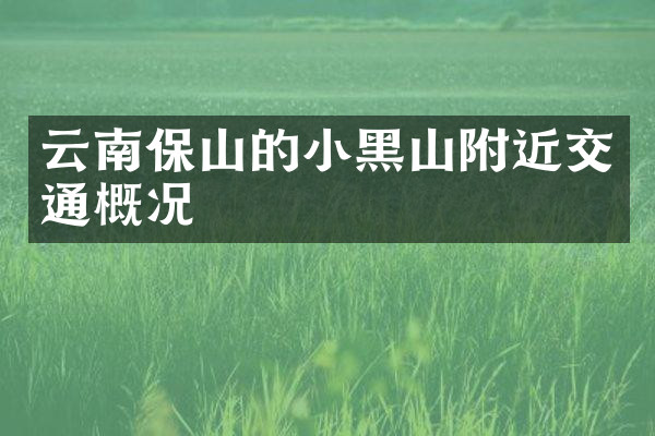 云南保山的小黑山附近交通概况