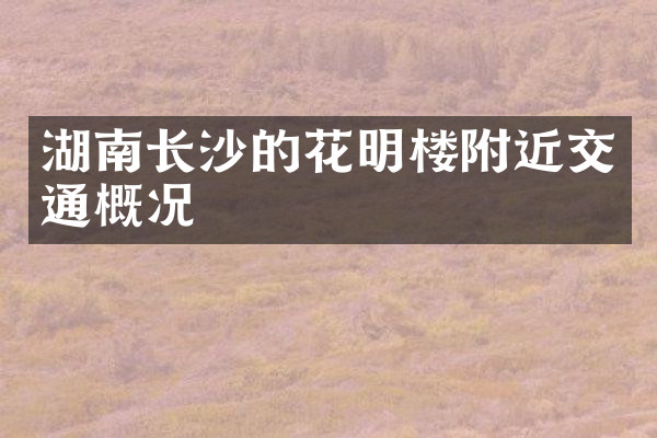湖南长沙的花明楼附近交通概况