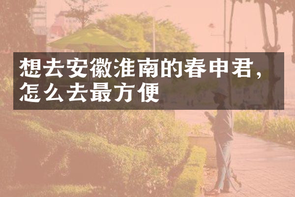 想去安徽淮南的春申君，怎么去最方便
