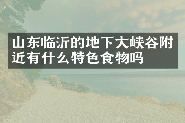 山东临沂的地下大峡谷附近有什么特色食物吗