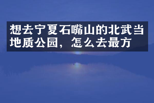 想去宁夏石嘴山的北武当地质公园，怎么去最方便