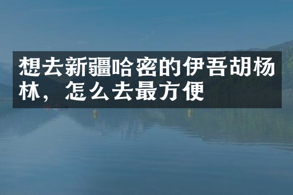 想去新疆哈密的伊吾胡杨林，怎么去最方便