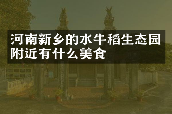 河南新乡的水牛稻生态园附近有什么美食