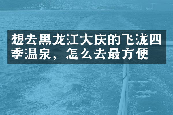 想去黑龙江大庆的飞泷四季温泉，怎么去最方便