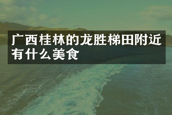 广西桂林的龙胜梯田附近有什么美食