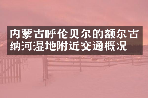 内蒙古呼伦贝尔的额尔古纳河湿地附近交通概况