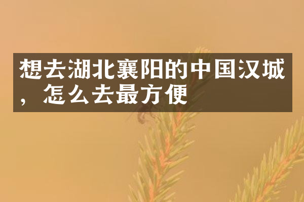 想去湖北襄阳的中国汉城，怎么去最方便