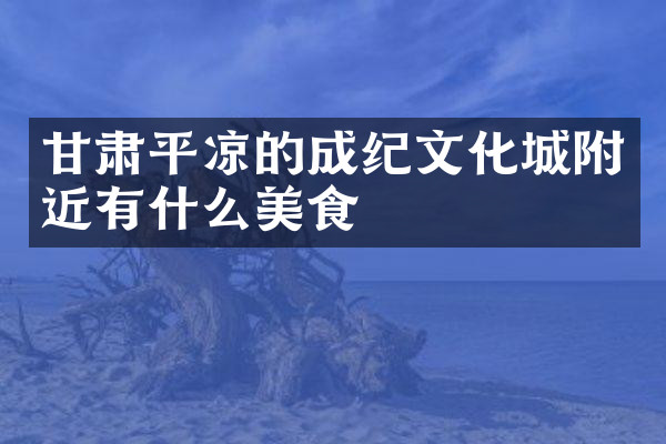 甘肃平凉的成纪文化城附近有什么美食