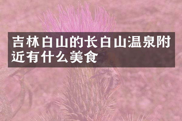 吉林白山的长白山温泉附近有什么美食