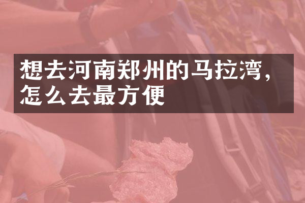 想去河南郑州的马拉湾，怎么去最方便