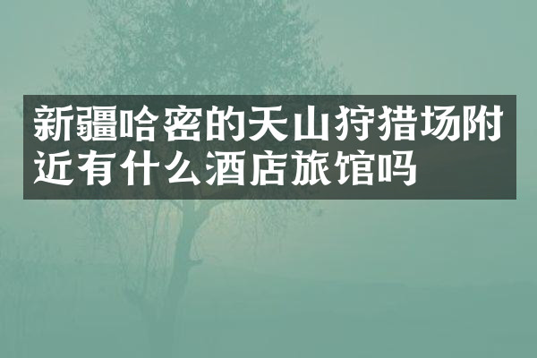 新疆哈密的天山狩猎场附近有什么酒店旅馆吗
