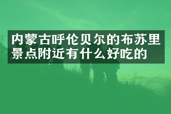 内蒙古呼伦贝尔的布苏里景点附近有什么好吃的