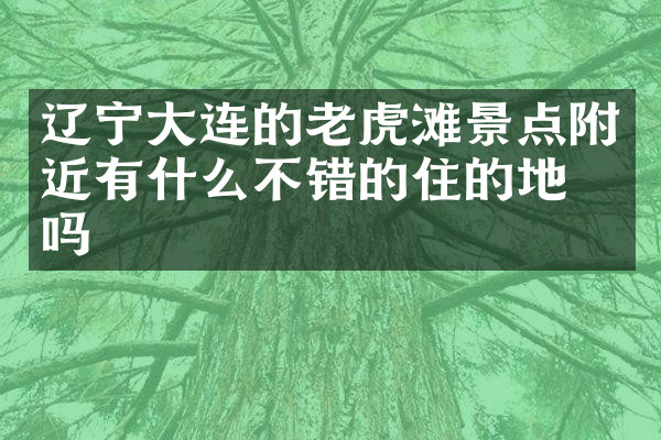 辽宁大连的老虎滩景点附近有什么不错的住的地方吗