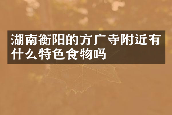 湖南衡阳的方广寺附近有什么特色食物吗