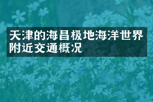 天津的海昌极地海洋世界附近交通概况