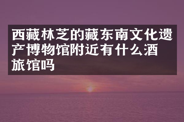 西藏林芝的藏东南文化遗产博物馆附近有什么酒店旅馆吗