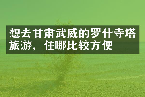想去甘肃武威的罗什寺塔旅游，住哪比较方便