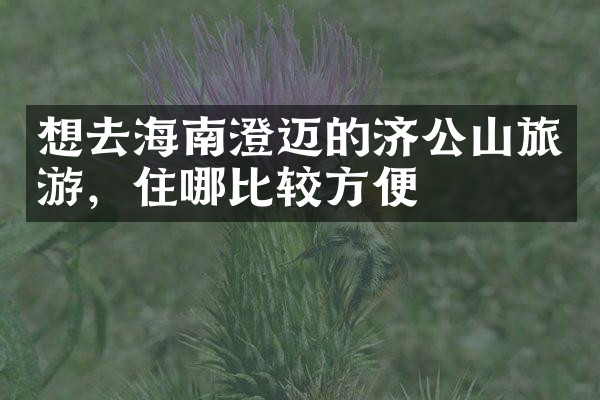 想去海南澄迈的济公山旅游，住哪比较方便