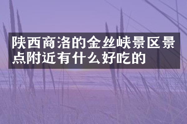 陕西商洛的金丝峡景区景点附近有什么好吃的