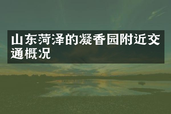 山东菏泽的凝香园附近交通概况