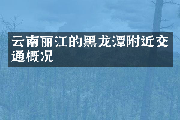 云南丽江的黑龙潭附近交通概况
