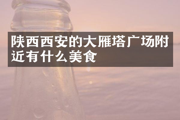 陕西西安的大雁塔广场附近有什么美食