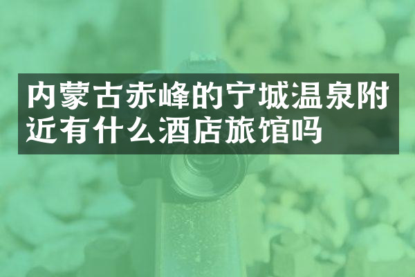 内蒙古赤峰的宁城温泉附近有什么酒店旅馆吗