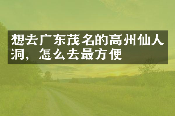 想去广东茂名的高州仙人洞，怎么去最方便