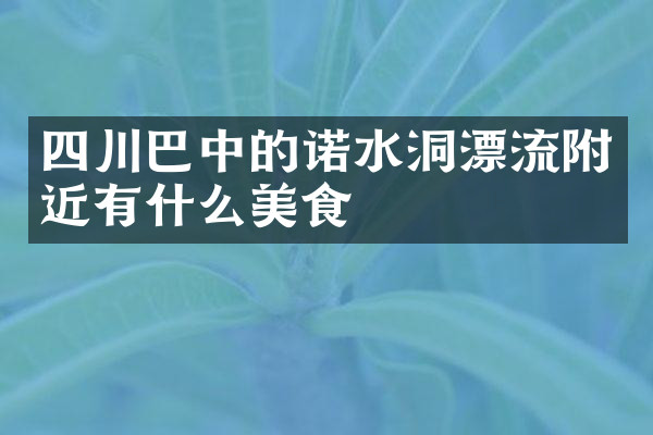 四川巴中的诺水洞漂流附近有什么美食