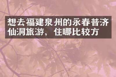 想去福建泉州的永春普济仙洞旅游，住哪比较方便