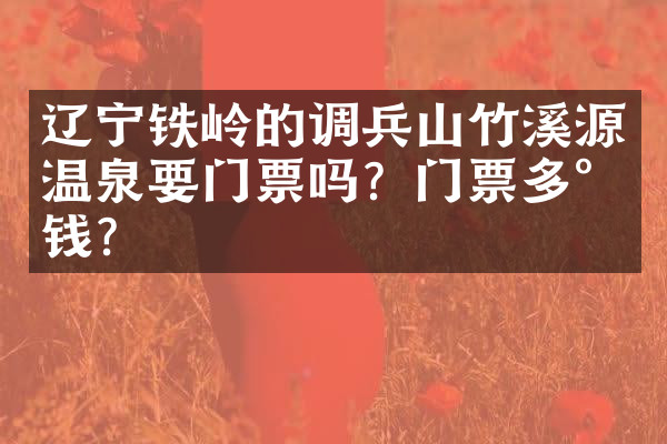 辽宁铁岭的调兵山竹溪源温泉要门票吗？门票多少钱？