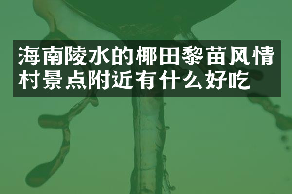 海南陵水的椰田黎苗风情村景点附近有什么好吃的