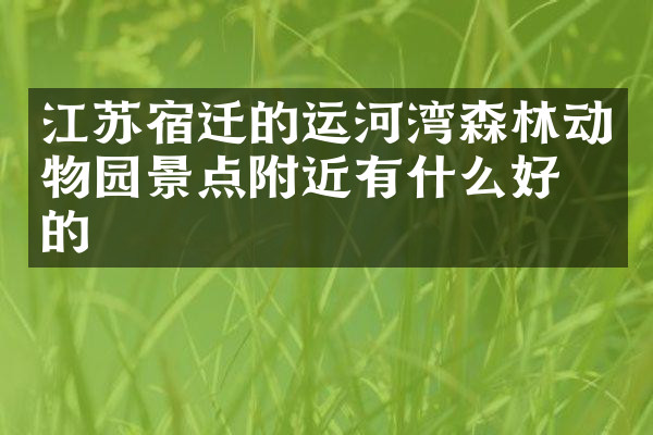 江苏宿迁的运河湾森林动物园景点附近有什么好吃的