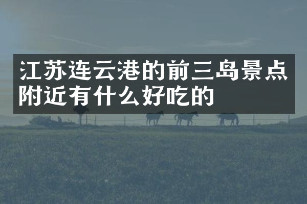 江苏连云港的前三岛景点附近有什么好吃的