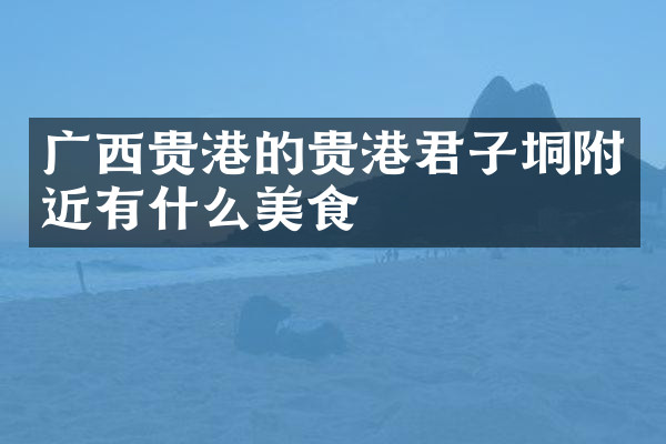广西贵港的贵港君子垌附近有什么美食