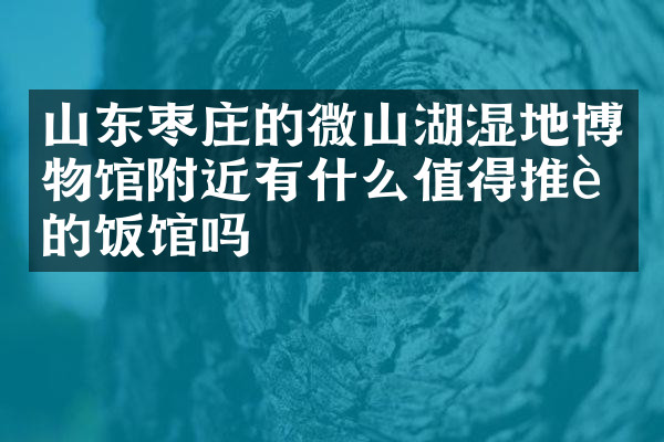 山东枣庄的微山湖湿地博物馆附近有什么值得推荐的饭馆吗