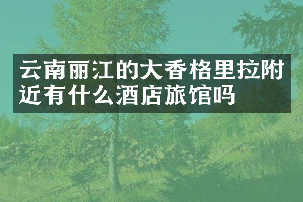 云南丽江的大香格里拉附近有什么酒店旅馆吗