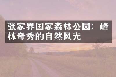 张家界国家森林公园：峰林奇秀的自然风光