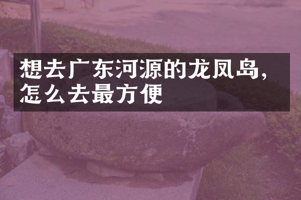 想去广东河源的龙凤岛，怎么去最方便