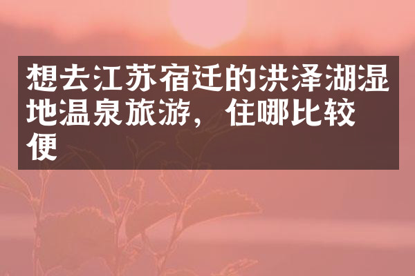 想去江苏宿迁的洪泽湖湿地温泉旅游，住哪比较方便