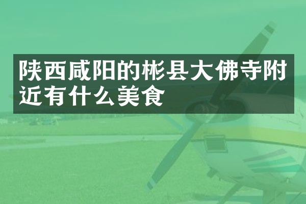 陕西咸阳的彬县大佛寺附近有什么美食