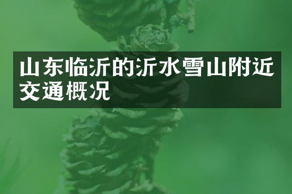 山东临沂的沂水雪山附近交通概况