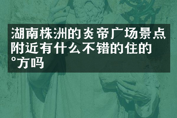 湖南株洲的炎帝广场景点附近有什么不错的住的地方吗