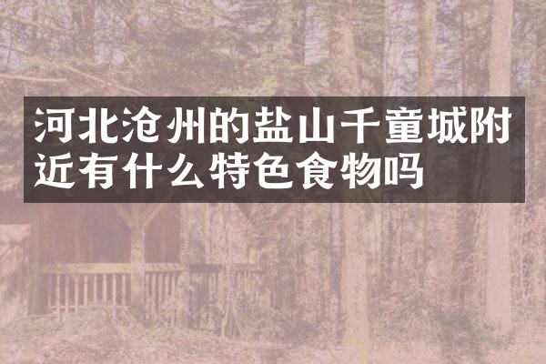河北沧州的盐山千童城附近有什么特色食物吗