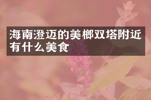 海南澄迈的美榔双塔附近有什么美食