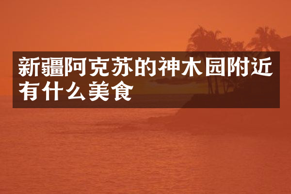 新疆阿克苏的神木园附近有什么美食