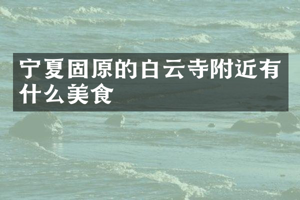 宁夏固原的白云寺附近有什么美食