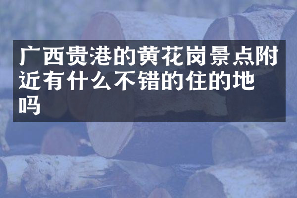 广西贵港的黄花岗景点附近有什么不错的住的地方吗